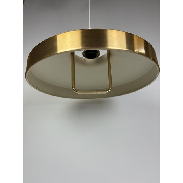 Danish Brass Pendant Lamp by Super Light, 1970s For Sale - Image 3 of 4