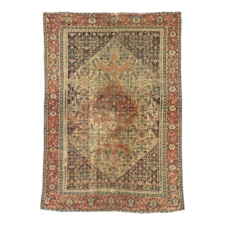 1890's Antique Persian Malayer Rug - 04'06 X 06'05 For Sale