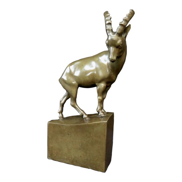 Vintage Bronze Capricorn Ram For Sale