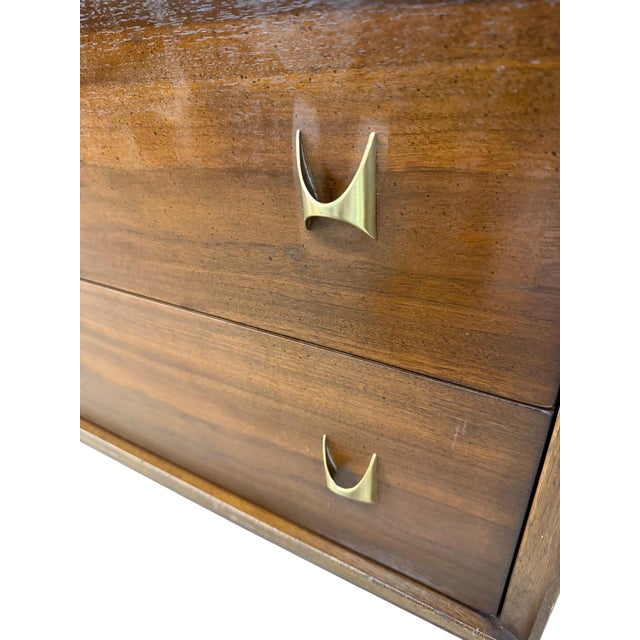 Mid-Century Modern Broyhill Brasilia II Walnut Armoire For Sale - Image 9 of 10