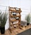 Beautiful 1960s Mid-Century Italian wooden wine rack for 30 Bottles divided in 5 Tiers for 6 bottles each.