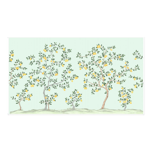 36" * H100"/Panel * 5ps, Baby Blue Lemon Tree Wallpaepr, Lemon Tree Wallpaper Muural, 5 Panels