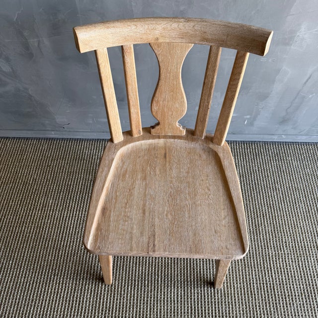 Durrell White Oak Dining Chair With Linen Seat Cushion in Natural Finish For Sale - Image 13 of 13