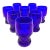 French Vintage Cobalt Blue Multi Use Glass Set of 8 For Sale