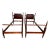 Vintage Pair Centennial Solid Mahogany Twin Four Poster Beds C. 1940 For Sale