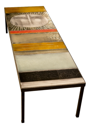 Sun Rectangular Coffee Table by Roger Capron, 1970