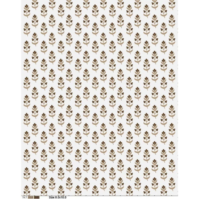 Not Yet Made - Made To Order Rug & Kilim's Block Print Flatweave Rug in Cream White with Floral Patterns - 5x8 For Sale - Image 5 of 5