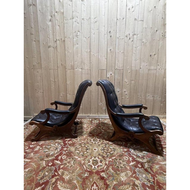 Period: 20th century Style: English Style Condition: Perfect condition Material: Leather Length: 74Width: 64Height:...