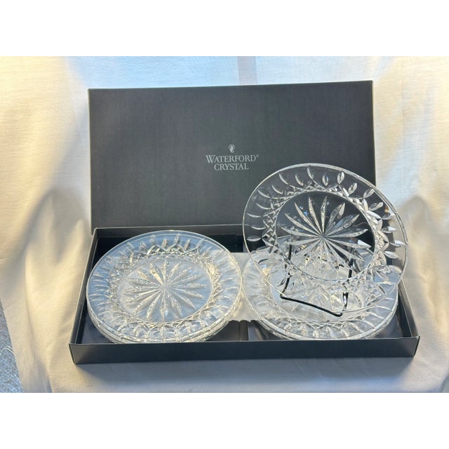 1980s Waterford Crystal Lismore Accent Salad Plates – 8", Pattern W101663 - Set of 6 For Sale In Boston - Image 6 of 9