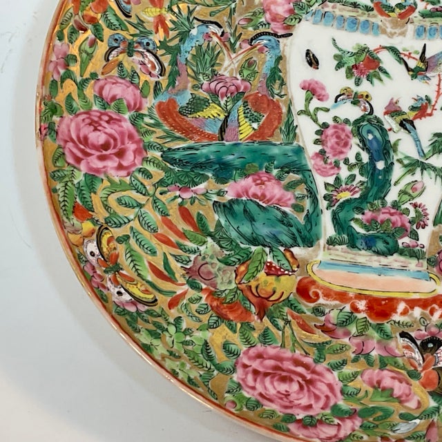 Chinese Antique Canton Famille Rose Medallion Porcelain Tray 19th Century For Sale - Image 12 of 13
