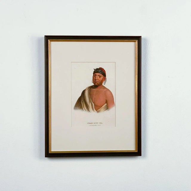 "Peah-Mus-Ka, a Musquakee Chief" McKenney & Hall Engraving of a Native American, 19th Century For Sale In San Francisco - Image 6 of 6