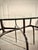 Sculptural Antique Bronzed Iron Legs Round 48” Glass Top Cyrano Dining Table by Made Goods For Sale - Image 9 of 11