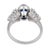 Vintage 2.63 Cabochon Cut Sapphire Diamond Platinum Ring, Size 7 For Sale In Los Angeles - Image 6 of 6