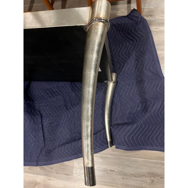 Ferguson Copeland Silver Leaf Coffee Table With Curved Sabre Legs For Sale - Image 14 of 15
