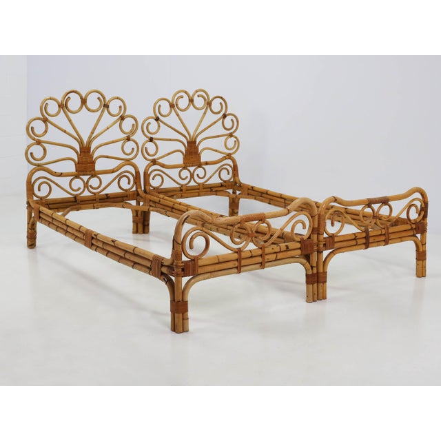 Peacock Daybeds in Rattan by Lio Carminati for Casa e Giardino, Italy, 1960, Set of 2 For Sale - Image 12 of 12