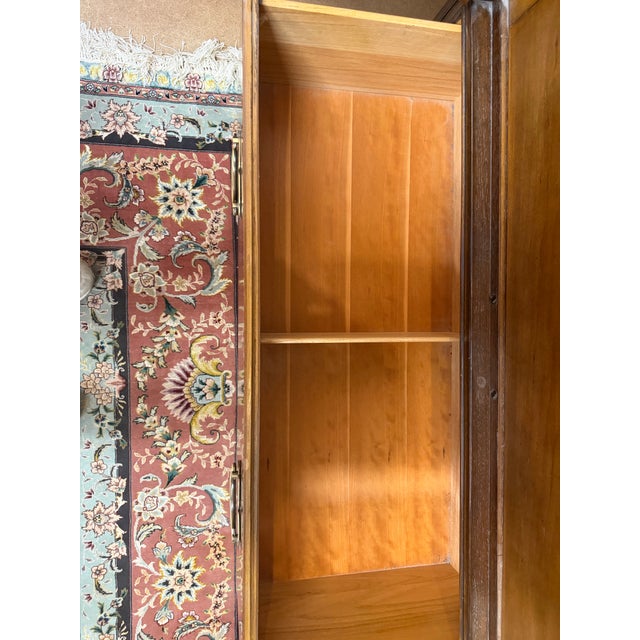 Late 20th Century Drexel Heritage Burlwood Hollywood Regency Armoire Cabinet For Sale - Image 10 of 12