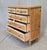 English Antique English Edwardian Natural Pine Chest of Drawers With Blue French Line For Sale - Image 3 of 14