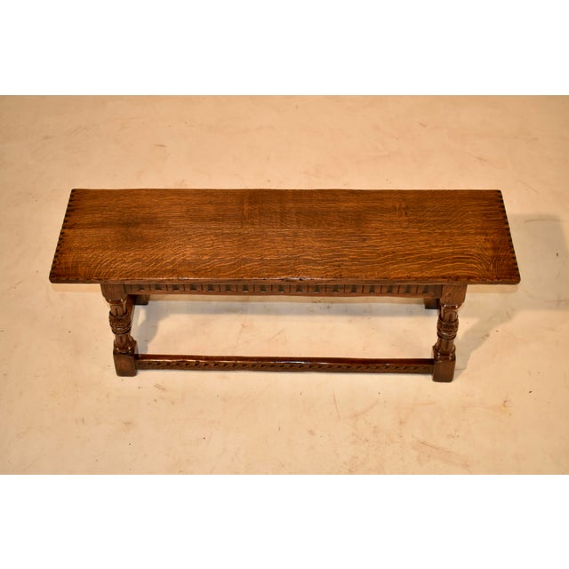 Edwardian Oak Joint Bench From England, Circa 1900 For Sale In Greensboro - Image 6 of 8