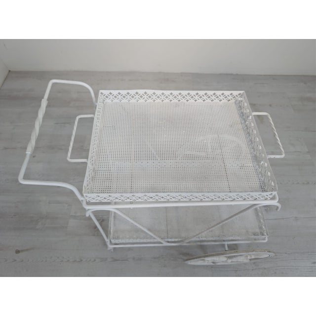 Vintage Mobile Serving Bar Cart For Sale - Image 9 of 13