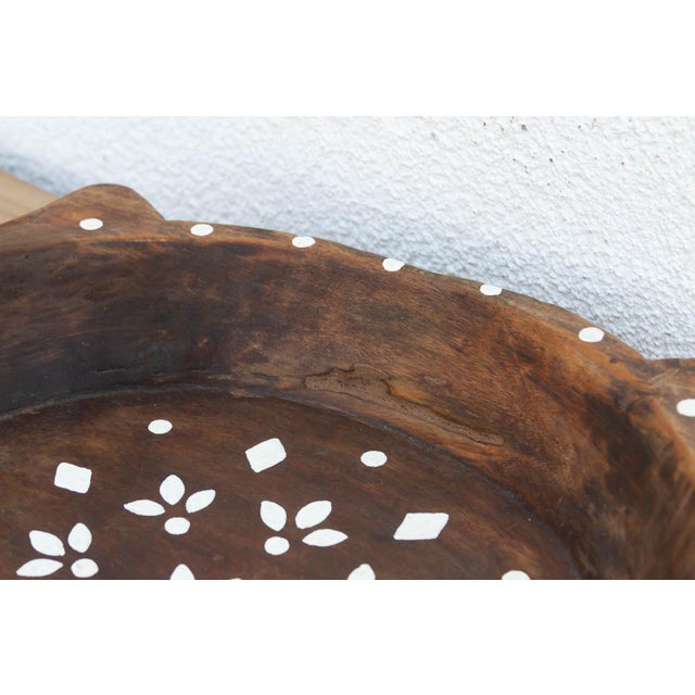 Vintage Faux Inlay Wood Centerpiece For Sale - Image 4 of 7