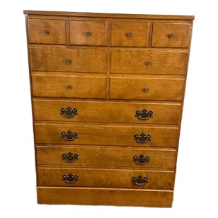 1980s Ethan Allen 4-Drawer Tallboy Dresser For Sale