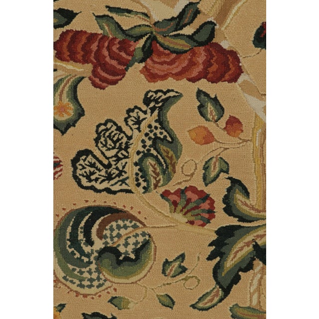 2010s Rug & Kilim’s European Style Flatweave Rug in Cream With Floral Patterns ‘Tudor’ For Sale - Image 5 of 7