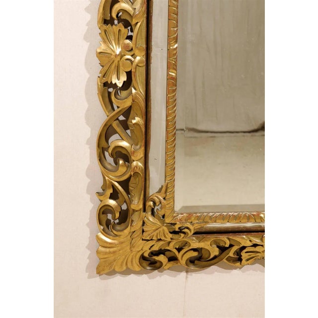 Mid 19th Century Italian 19th Century Gilt Wood Mirror For Sale - Image 5 of 10