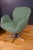 1970s Mid-Century Modern Hungarian Swivel Lounge Chair in Green Textured Fabric, 1970s For Sale - Image 5 of 14