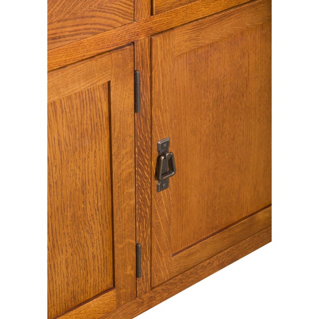 Mission Solid Oak 3 Drawer 3 Door Sideboard - Michael's Cherry For Sale In Chicago - Image 6 of 7