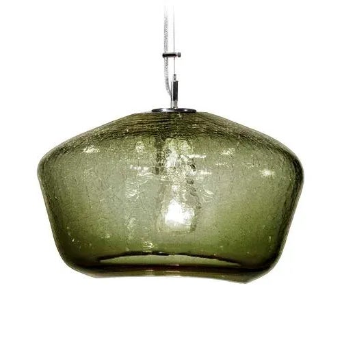 Tempo Galaxy Pendant Light from the Boa Lantern Collection in Moss For Sale - Image 4 of 4