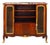 French Louis XV Style Kingwood Marble Top Bibliotheque Cabinet For Sale