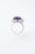 Mid 20th Century Amethyst and Diamond White Gold Cocktail Ring size 6.75 For Sale - Image 5 of 9