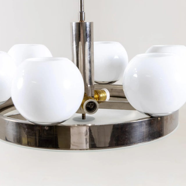 Ceiling pendant with spherical glass shades. European Plug (up to 250V).The wiring of this item may be original and might...