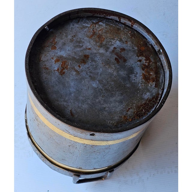 Early 20th Century Early 20th Century Brown & Harrisons Southampton Brass Mounted Steel Bucket Planter For Sale - Image 5 of 9