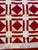 Textile Vintage Red White Quilt Top Only Diamond Pattern 68x93 For Sale - Image 7 of 10