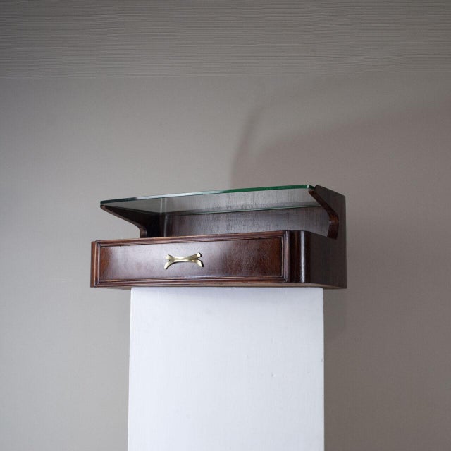 Bedside Tables with Glass Top by Osvaldo Borsani, 1960s, Set of 2 For Sale - Image 6 of 11