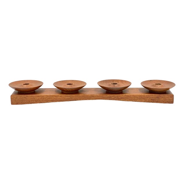 Danish Teak Candleholder, 1960s For Sale