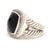 Early 21st Century David Yurman Diamond and Black Onyx Statement Ring, Sterling Silver, Size 6.5 For Sale - Image 5 of 7
