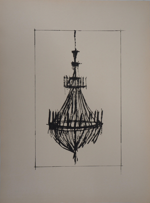 Bernard Buffet, Le lustre, Etching