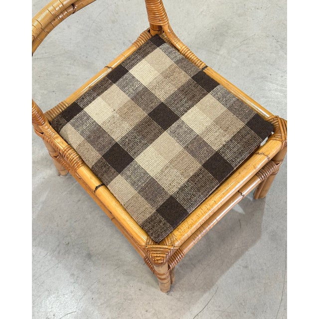 Round Bamboo Table and Chairs, 1970s, Set of 5 For Sale - Image 16 of 17