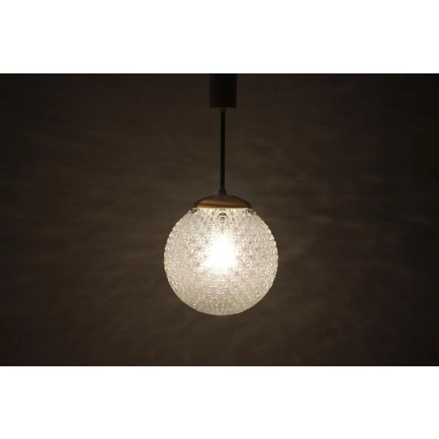 Mid-Century Glass Pendant Lamp, 1960s For Sale - Image 6 of 9