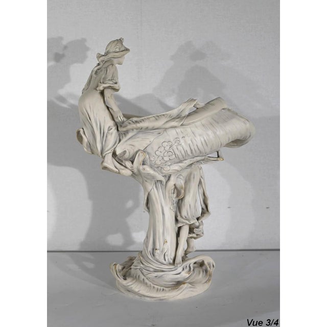 Art Nouveau Porcelain Cut Vase, 1900s For Sale - Image 12 of 18