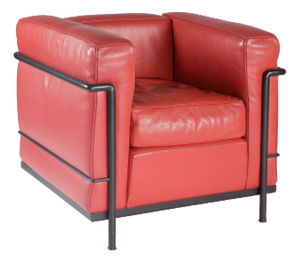 Vintage LC2 Chair in Red Leather by Le Corbusier and Pierre Jeanneret, 1928