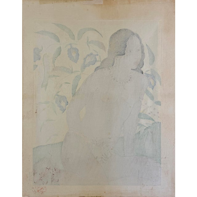 'Jeune Fille De Polowat', Paul Jacoulet, 1948, Tokyo, Garbo, Queen Elizabeth Ii, Kyoto, Woodblock For Sale - Image 9 of 11