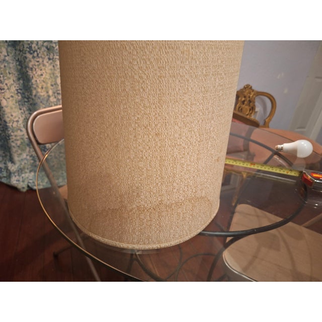 Mid-Century Modern Cork Lamp 1960's 1970's For Sale - Image 10 of 12