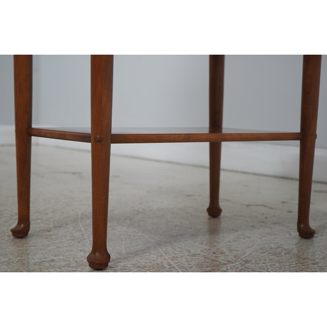 Wood Pair of Stickley Cherry Lamp End Tables For Sale - Image 7 of 11