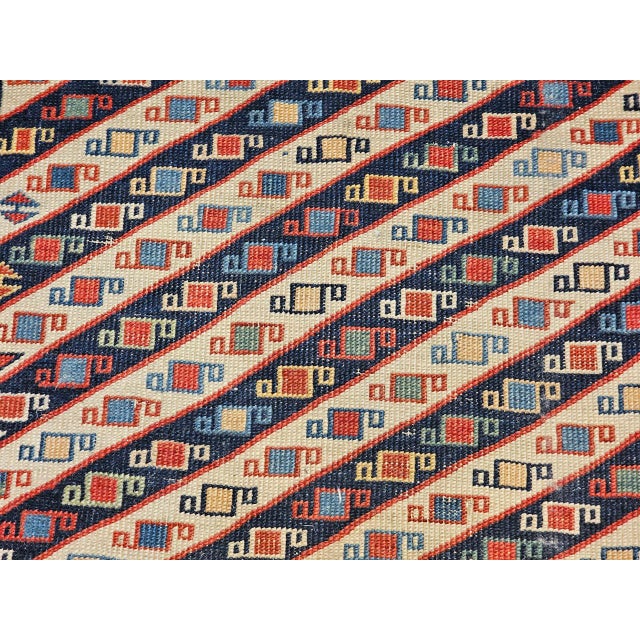 Antique Gendje Kazak Runner, Hand-Knotted Wool Pile, Caucasus, 1800s, 4' x 9' For Sale - Image 15 of 18