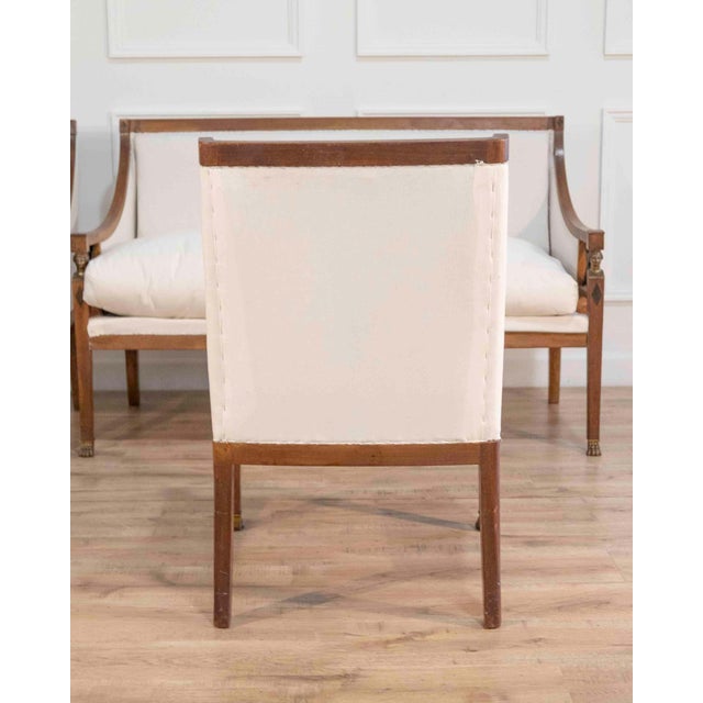 19th Century Swedish Salon Suite with Sofa and Pair of Armchairs For Sale - Image 11 of 15