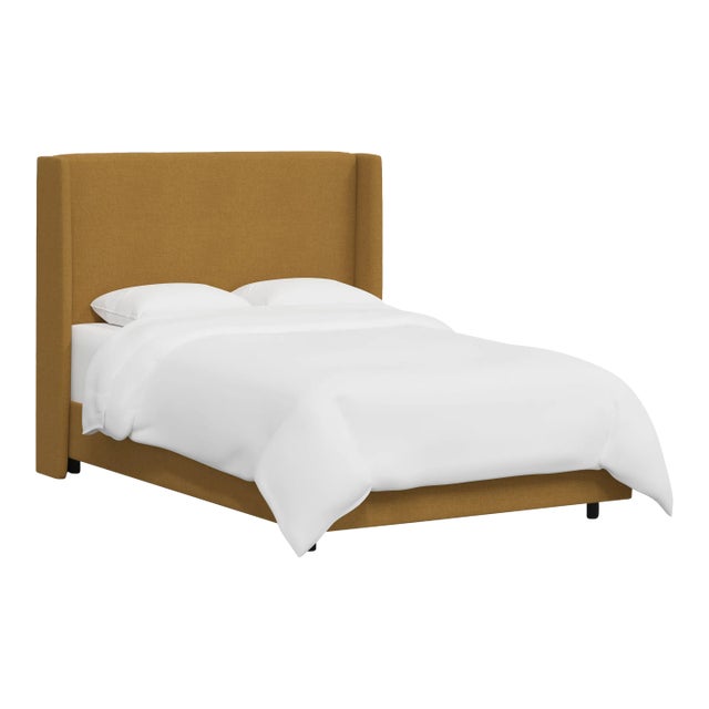 Jordan King Wingback Bed in Zuma Sesame For Sale