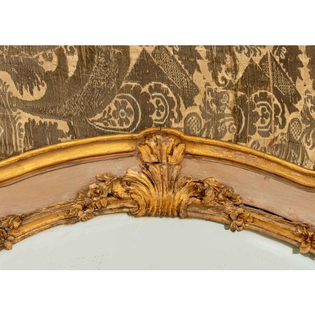 Pink Louis XV Pink & Giltwood Trumeau Mirror, 18th C. For Sale - Image 8 of 9